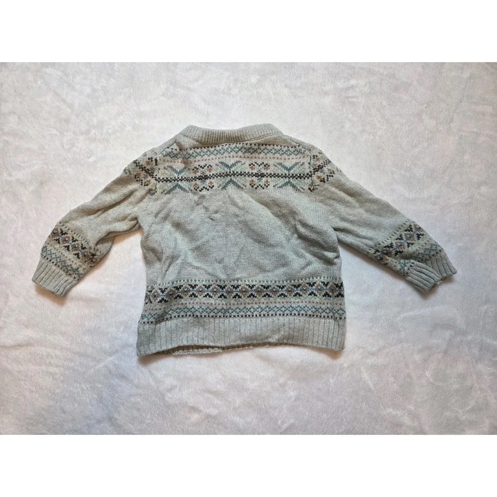 baby Gap Star Wars 12-18 Mos Yoda Sweater Fair Isle Pullover Long Sleeve Child S